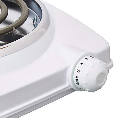 Brentwood TS-322 1000w Single Electric Burner, White - Fresh Stock Dated February 2026