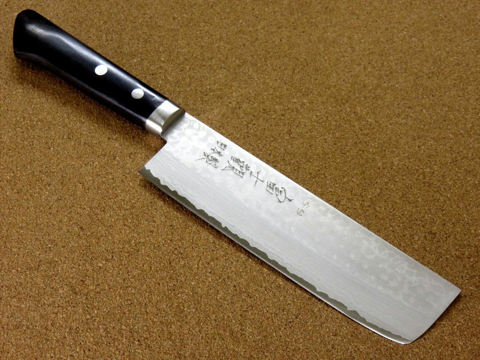 Japanese Kitchen Nakiri Vegetable Knife 165mm VG10 Damascus 17 Layers SEKI JAPAN - Fresh Stock Dated January 2026