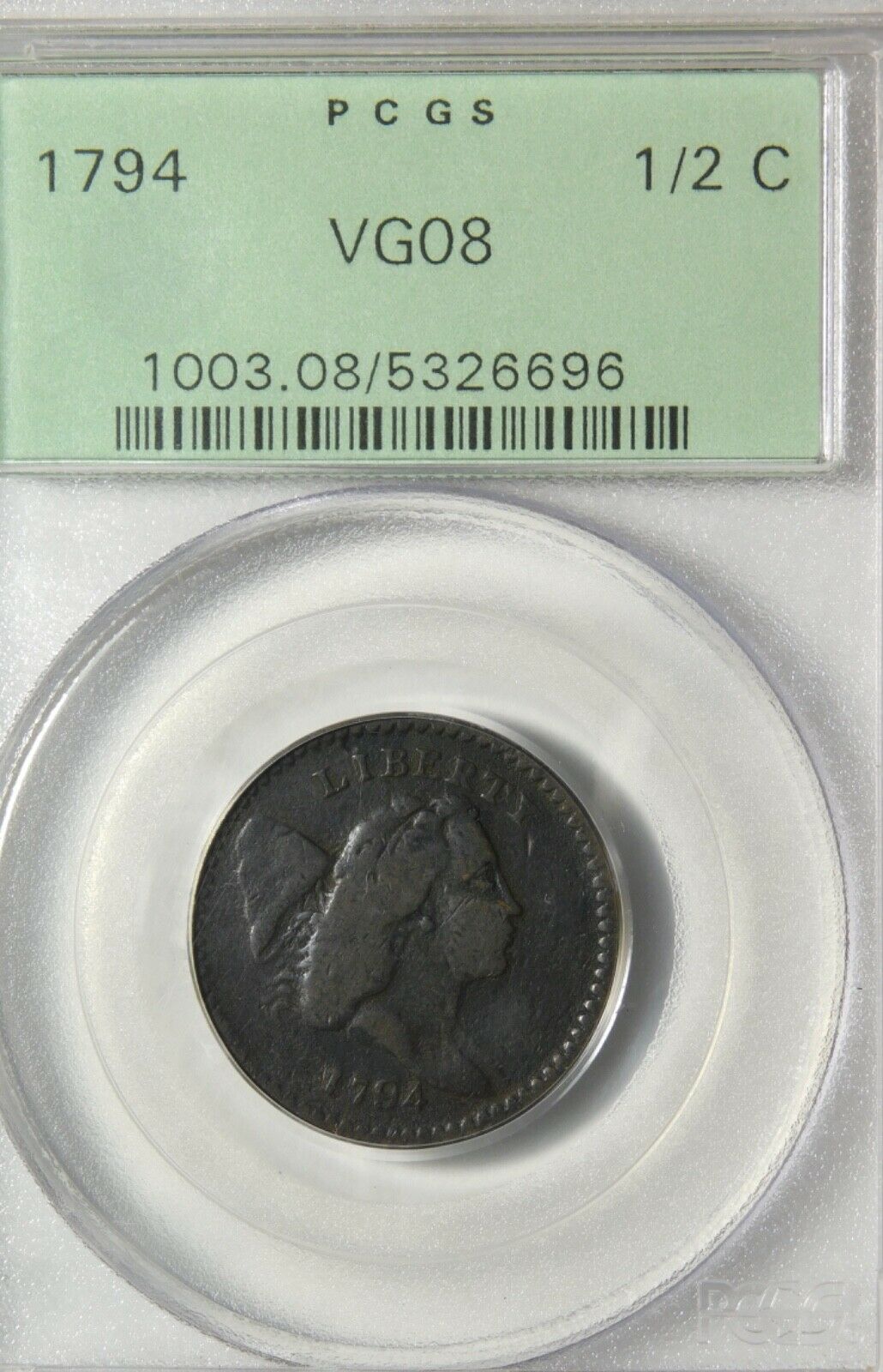 😍😱❤️😍“OGH”PCGS VG8 1794 HALF CENT - Fresh Stock Dated December 2025