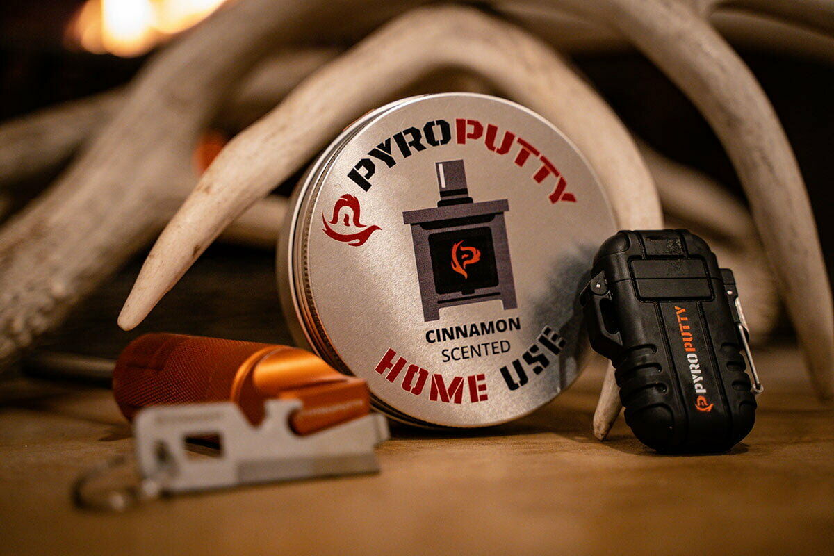 Pyro Putty Home Use Is An In-Home Fire Starter w/ Cinnamon scent, Maroon: PP2OZH - Fresh Stock Dated January 2026