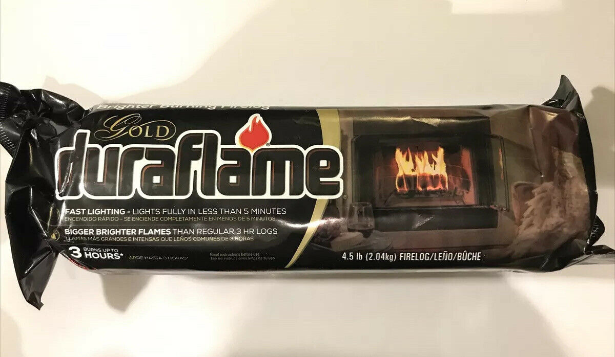 Duraflame Gold  3-hr Firelog LIGHTS In LESS THAN 5 MINUTES-SINGLE - Fresh Stock Dated January 2026