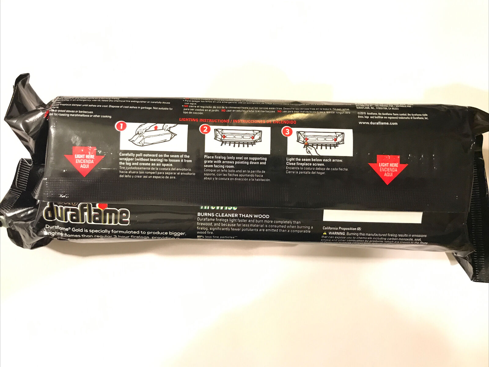 Duraflame Gold  3-hr Firelog LIGHTS In LESS THAN 5 MINUTES-SINGLE - Fresh Stock Dated January 2026