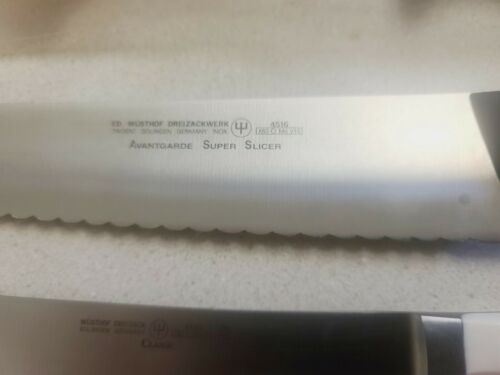 Wusthof Germany Super Slicer Avantgarde 4516 + Classic 4516 + Sharpening Steel - Fresh Stock Dated January 2026