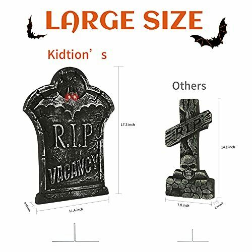 Halloween Foam Tombstones 5 PCS, Halloween Yard Decorations, Lightweight - Fresh Stock Dated January 2026