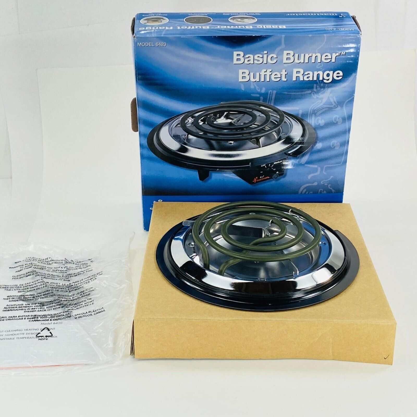 Toastmaster Electric Hot Plate Basic Burner Buffet Range Adjustable Temperature - Fresh Stock Dated February 2026