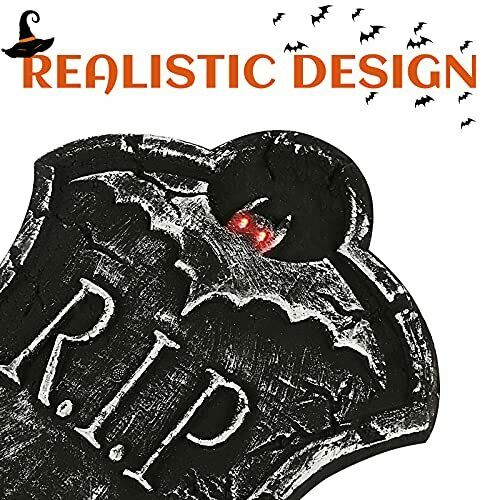 Halloween Foam Tombstones 5 PCS, Halloween Yard Decorations, Lightweight - Fresh Stock Dated January 2026