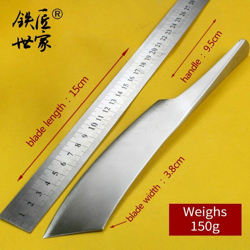 Handmade Traditional Chinese Knife Hand Forging Forged Steel One Piece Blade 6