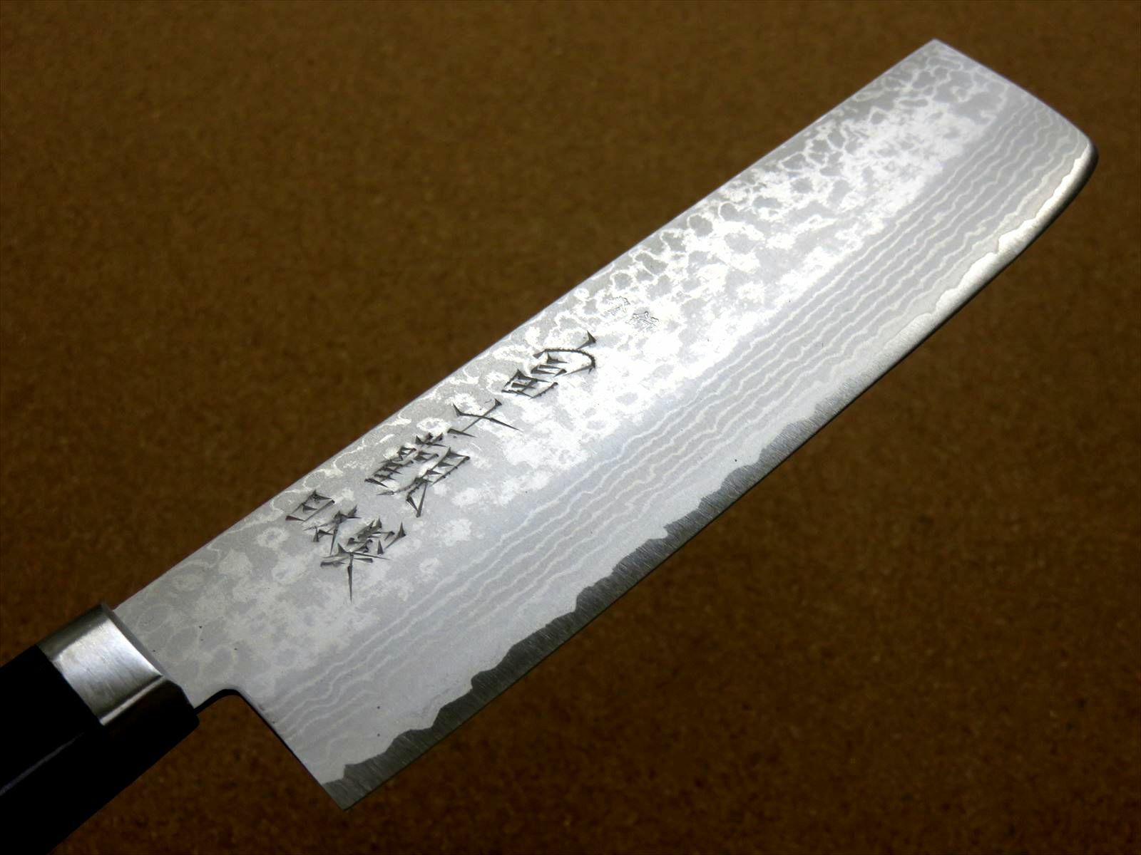 Japanese Kitchen Nakiri Vegetable Knife 165mm VG10 Damascus 17 Layers SEKI JAPAN - Fresh Stock Dated January 2026