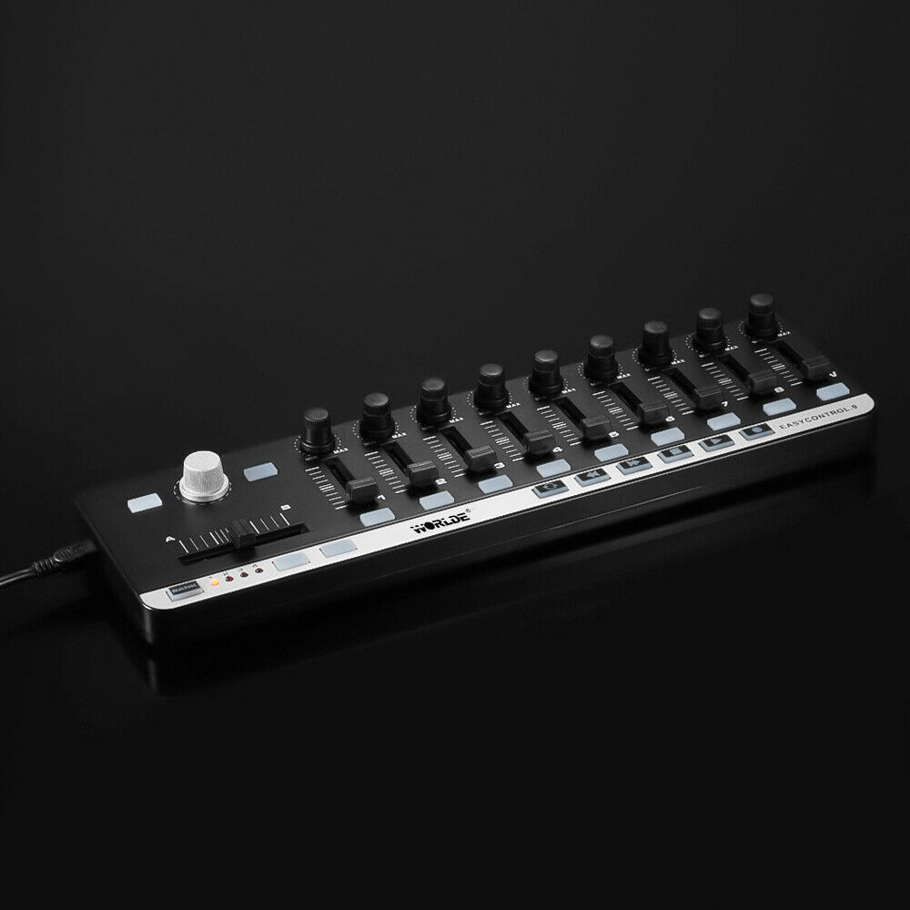 Worlde EasyControl.9 Portable Mini USB 9 Slim-Line Control MIDI Controller V6Z2 - Fresh Stock Dated December 2025