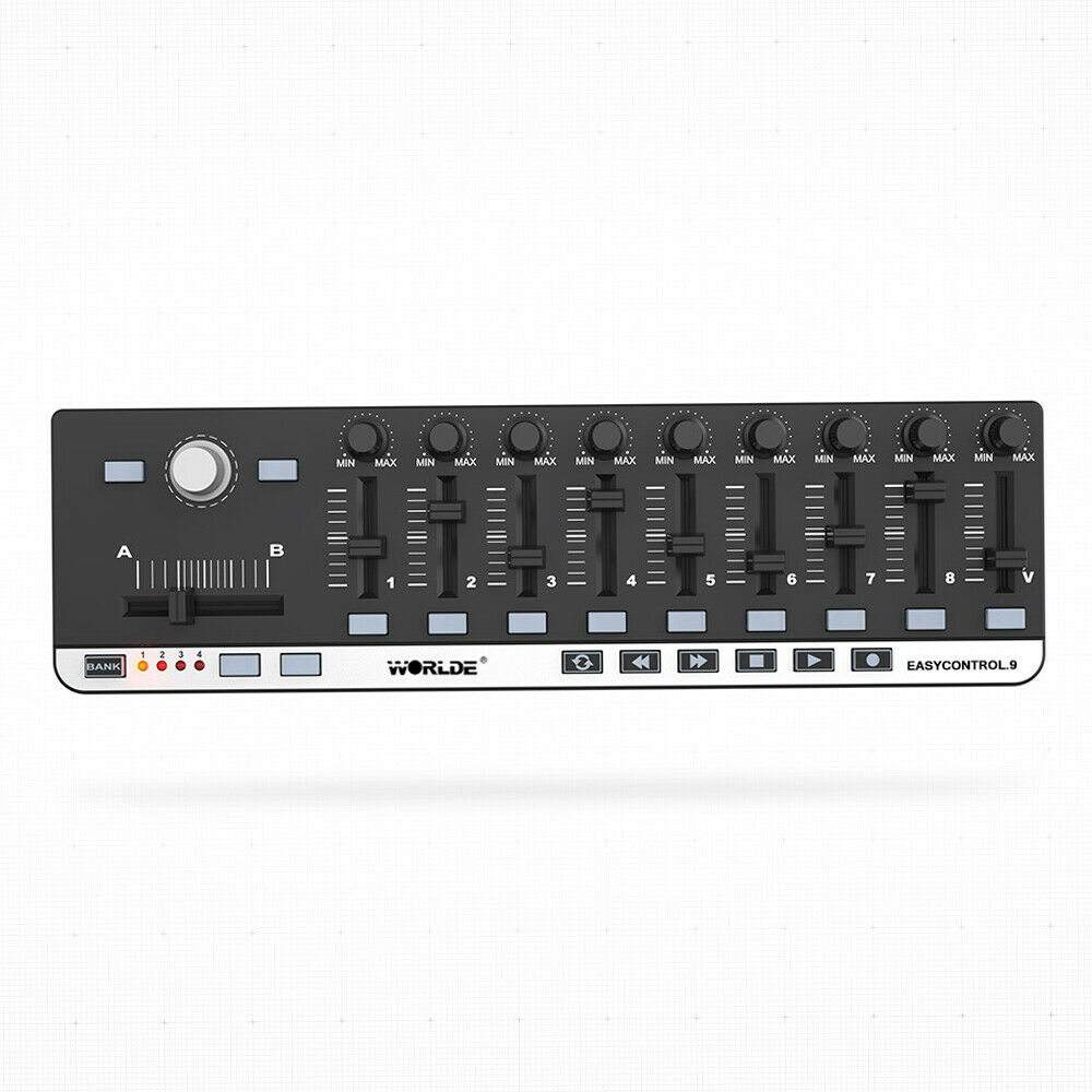Worlde EasyControl.9 Portable Mini USB 9 Slim-Line Control MIDI Controller V6Z2 - Fresh Stock Dated December 2025