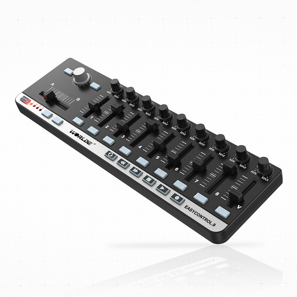 Worlde EasyControl.9 Portable Mini USB 9 Slim-Line Control MIDI Controller V6Z2 - Fresh Stock Dated December 2025