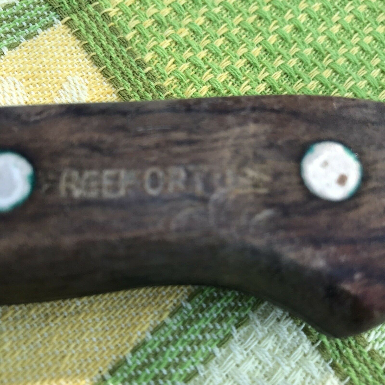 Vintage LL Bean Chef's Knife 8.5” Carbon Steel Blade Wooden Handle - Fresh Stock Dated January 2026