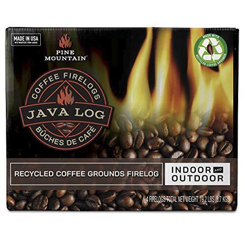 , Indoor &  Java Recycled Coffee Grounds Hour Time, 4 Logs (4152501471) 4 Count - Fresh Stock Dated January 2026
