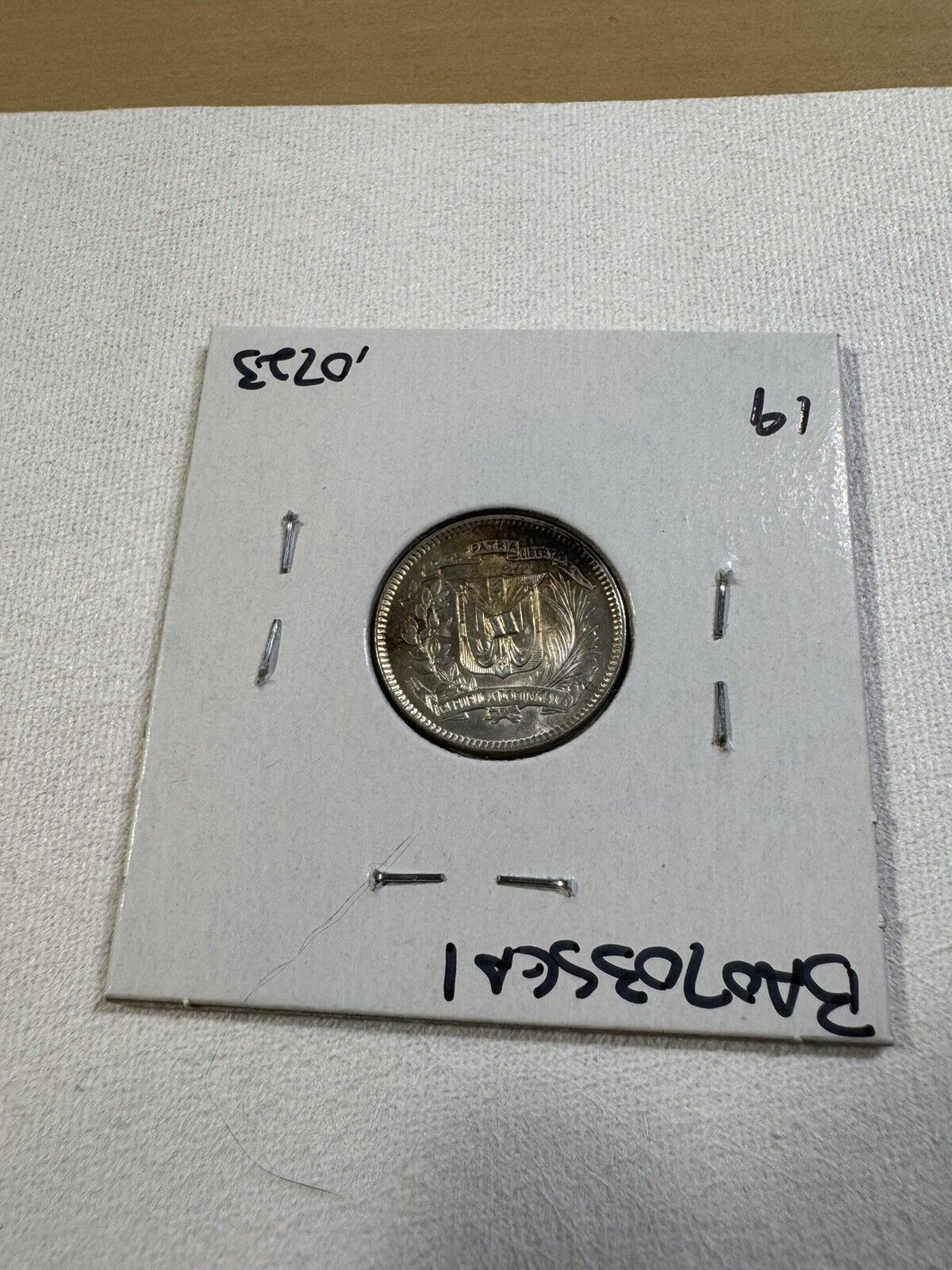1961 Dominican Republic 10 Centavos Silver Coin - Fresh Stock Dated December 2025