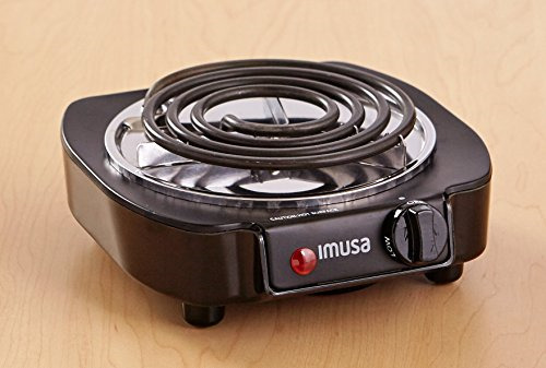 IMUSA USA GAU-80305 Electric Single Burner 1100-Watts, Black - Fresh Stock Dated February 2026
