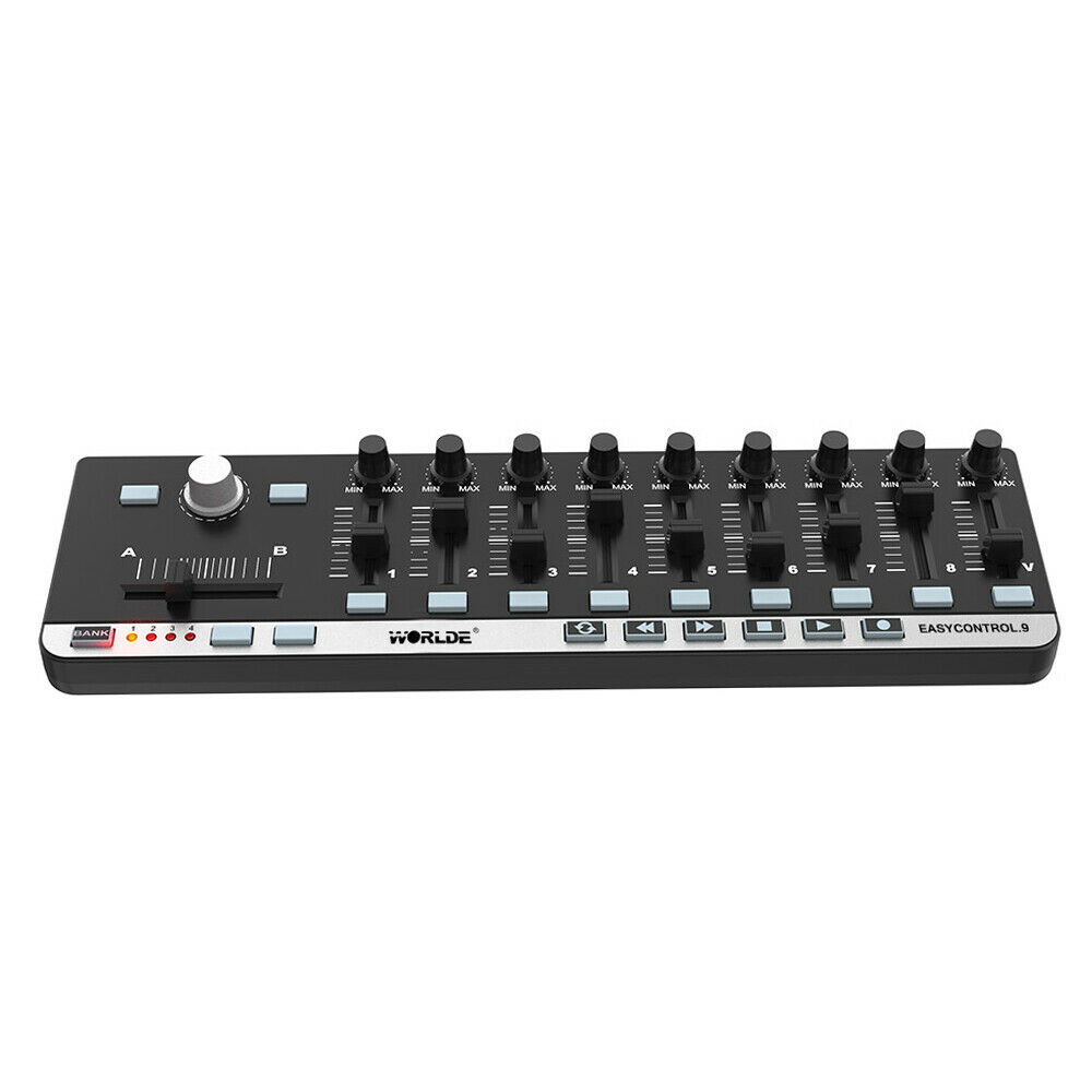 Worlde EasyControl.9 Portable Mini USB 9 Slim-Line Control MIDI Controller V6Z2 - Fresh Stock Dated December 2025
