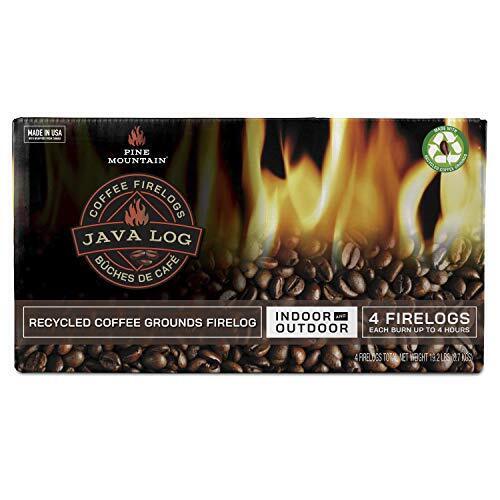 , Indoor &  Java Recycled Coffee Grounds Hour Time, 4 Logs (4152501471) 4 Count - Fresh Stock Dated January 2026