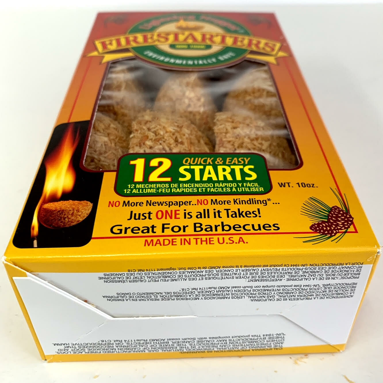 FireStarters Lightning Nugget Natural Pine Two 12 Packs Environmentally Safe - Fresh Stock Dated January 2026