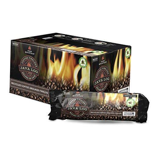 , Indoor &  Java Recycled Coffee Grounds Hour Time, 4 Logs (4152501471) 4 Count - Fresh Stock Dated January 2026
