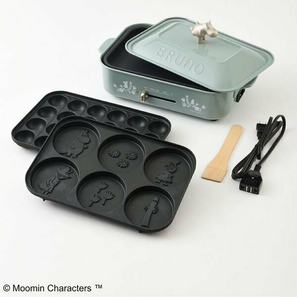 BRUNO Hot plate BOE059-BGR Moomin Compact Pot Grill Cooking Home Japan DHL NEW - Fresh Stock Dated February 2026