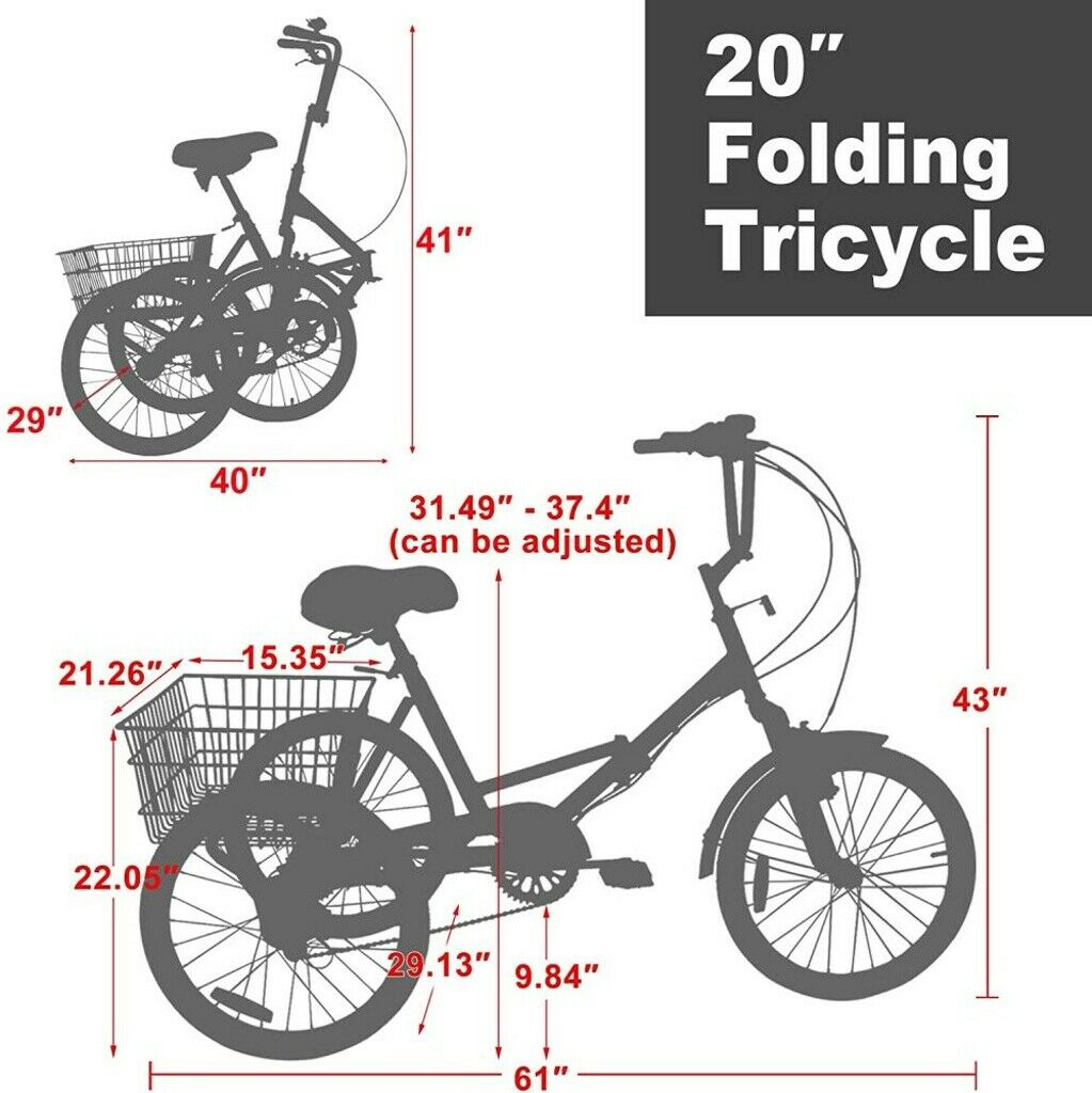 Folding Tricycle 7-Speed 20
