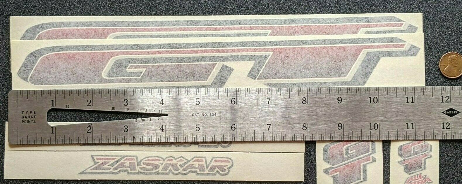 MTB GT ZASKAR  decal set  RTS Originals RED/WHITE - Fresh Stock Dated December 2025