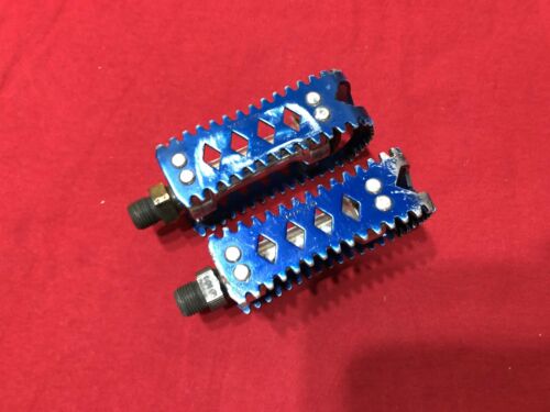 USED BLUE DIAMOND BACK 9/16 MKS BM 10 PEDALS OLD SCHOOL BMX - Fresh Stock Dated December 2025