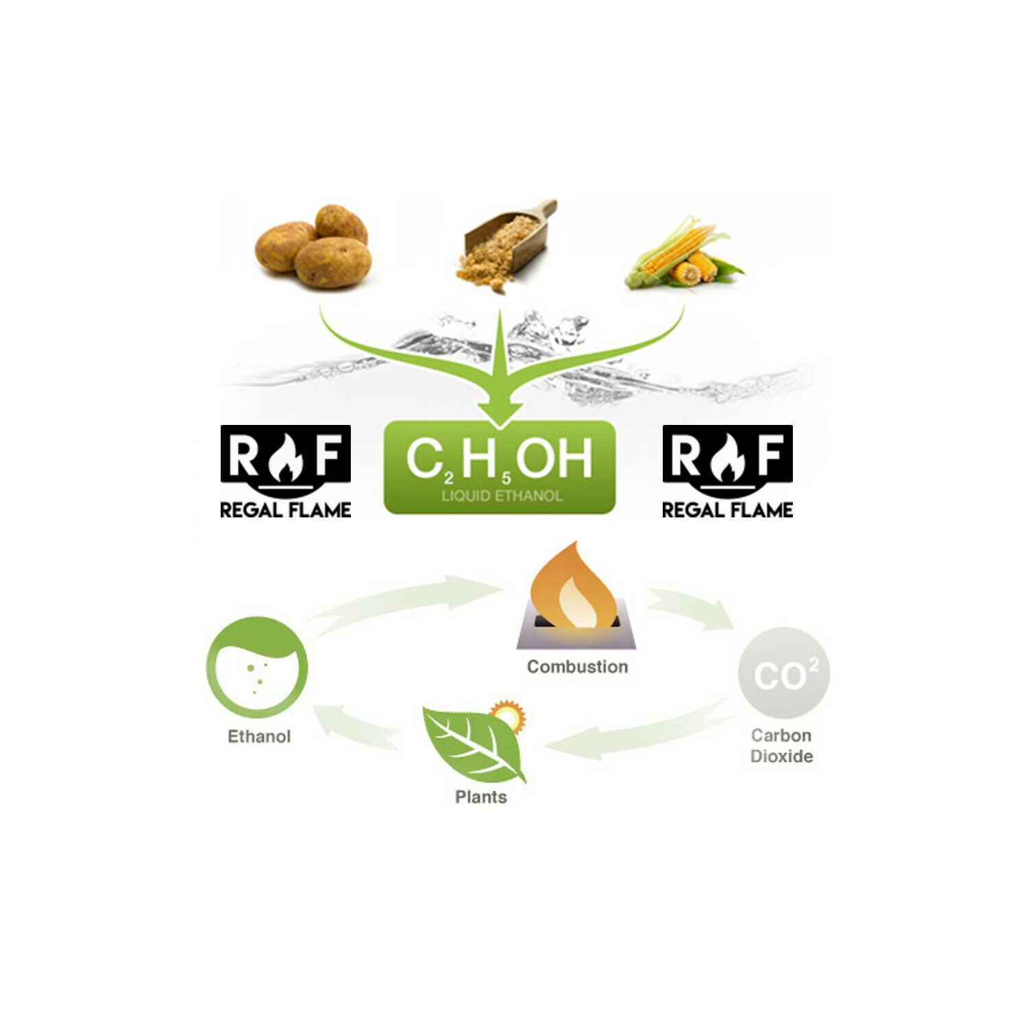 Regal Flame Premium Ventless Bio Ethanol Fireplace Fuel - 12 Quart - Fresh Stock Dated January 2026