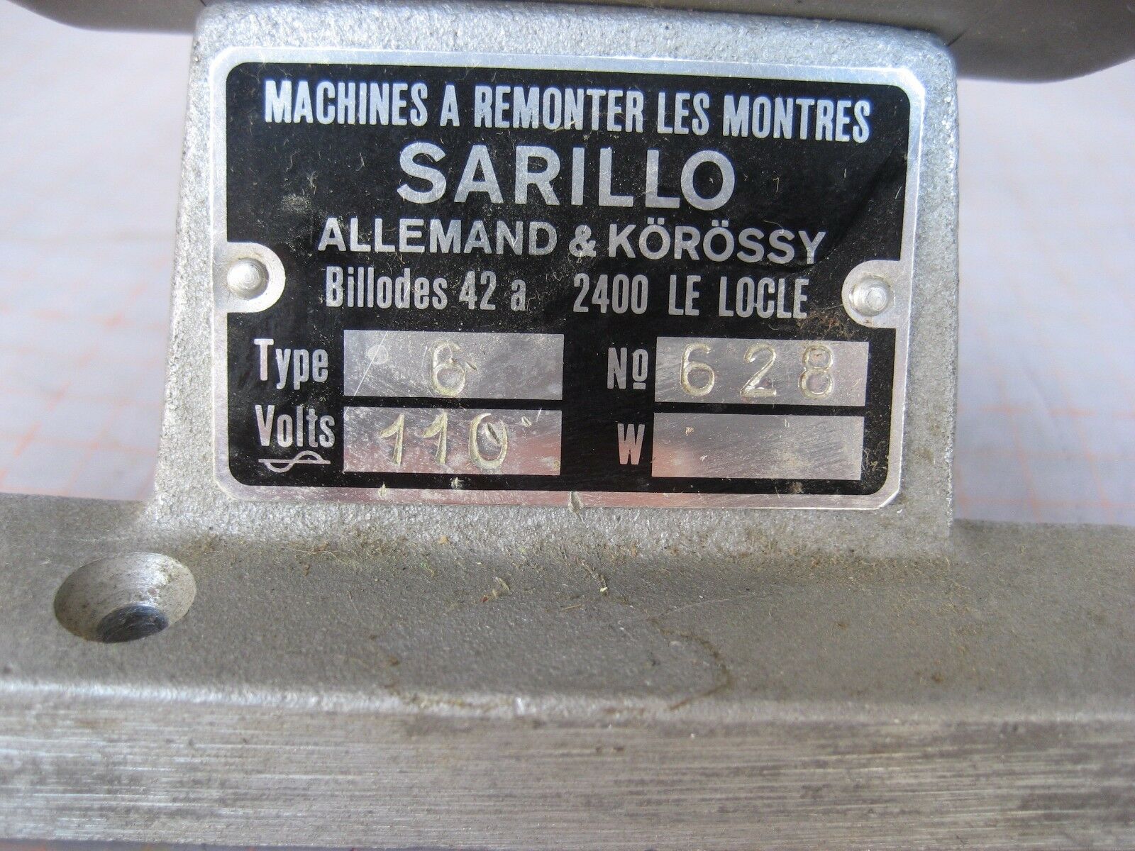 Vintage WINDING ELECTRIC MOTOR Watch Clock Tool Sarillo Allemand & Korossy 110V - Fresh Stock Dated December 2025
