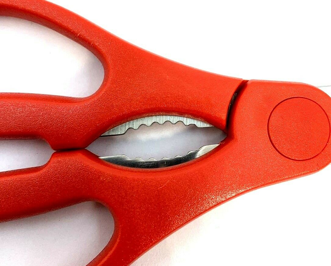 GINSU Kiso Premium Kitchen Shears Red Dishwasher Safe Stainless Steel Scissors - Fresh Stock Dated January 2026