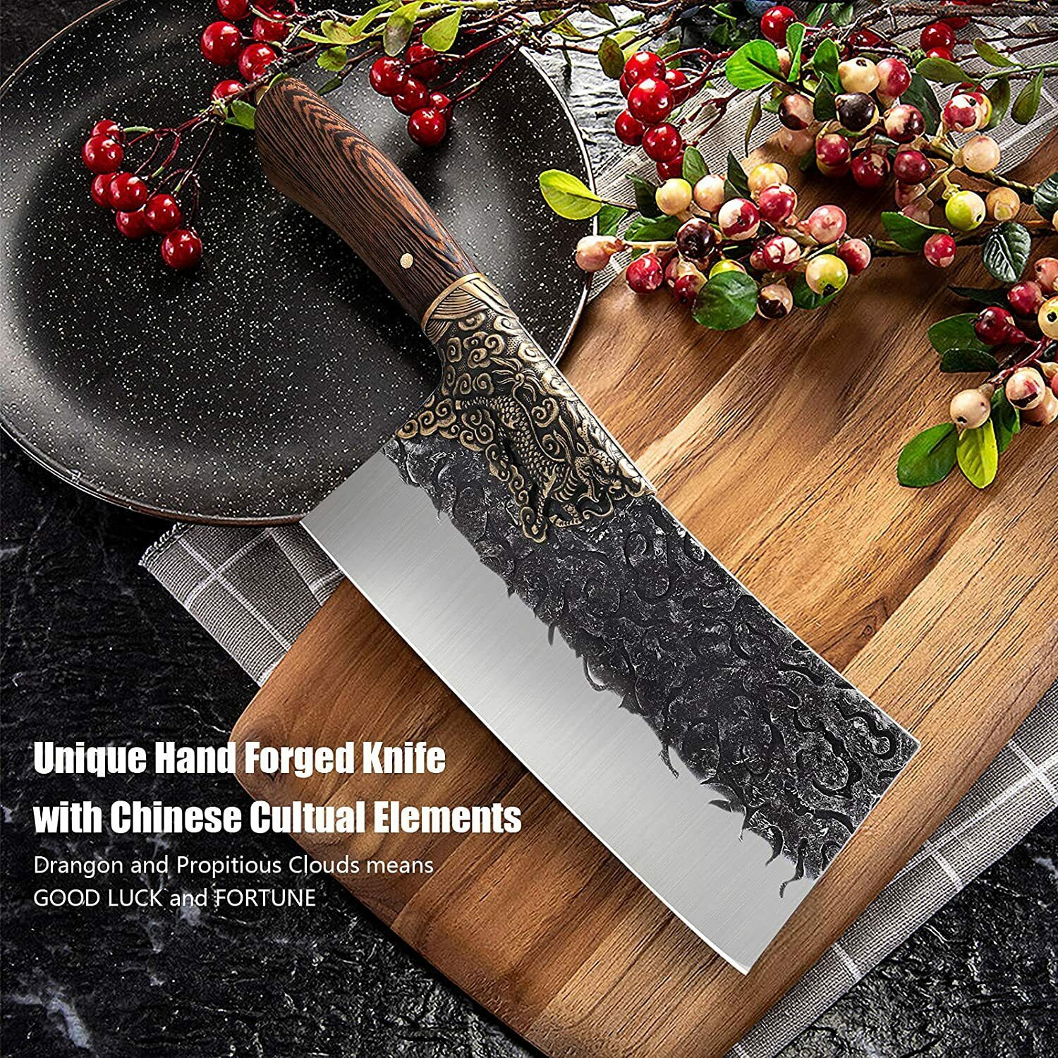 Kitchen Knife  Stainless Steel Chef Professional Cleaver Butcher Sharp Knives - Fresh Stock Dated January 2026