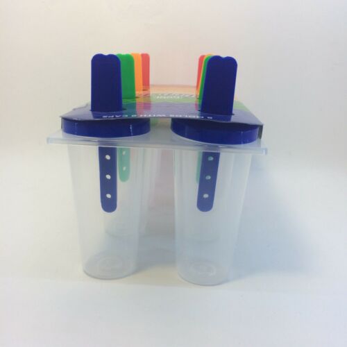 New Ice Pop Tray BPA Free 2 Pack Lot DIY Freeze Juice Fruit Yogurt Pudding Snack - Fresh Stock Dated February 2026