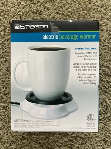 EMERSON ELECTRIC ELECTRONIC BEVERAGE DRINK COFFEE WARMER NEW NIB - Fresh Stock Dated February 2026