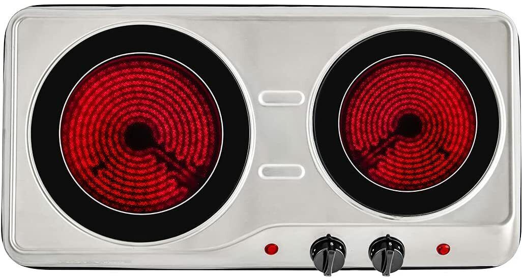 Estufa Cocina Electrica 2 Hornillas Portatil Para Campamento Camping Casa NUEVO - Fresh Stock Dated February 2026