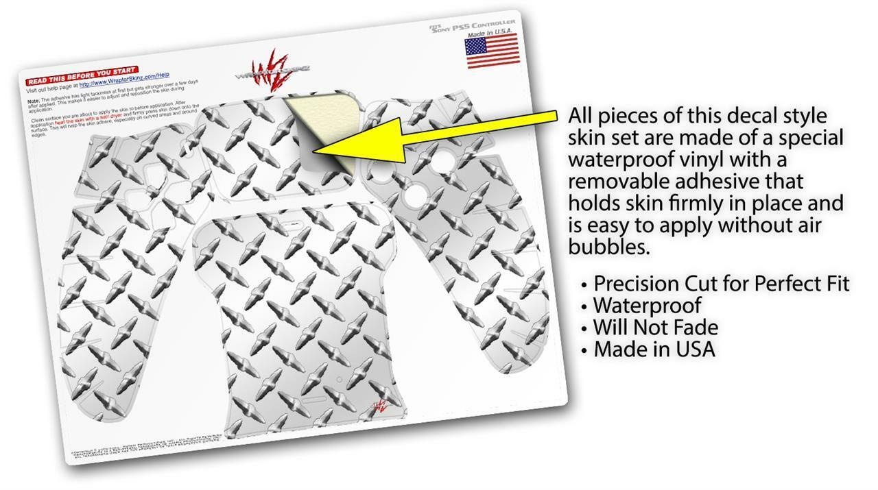 Skin Sony PS5 Controller Diamond Plate Metal - Fresh Stock Dated February 2026