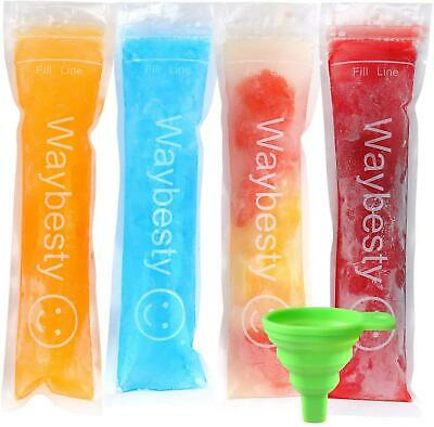 150 Pcs Disposable Ice Popsicle Molds Bags Pouch Freeze Pops Bag Zip Seals - Fresh Stock Dated February 2026