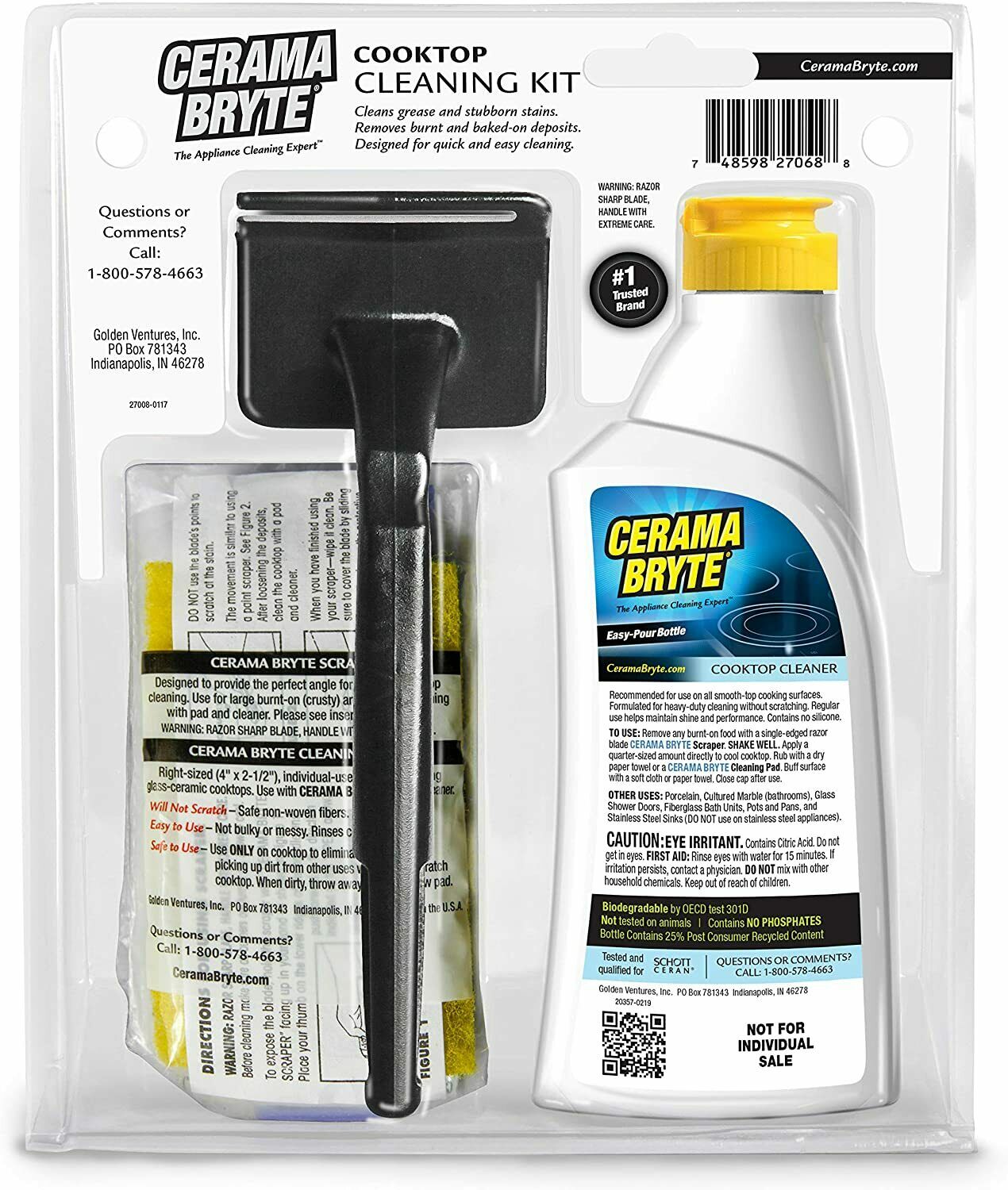 Limpieza De La Estufa Estufa Cook Vidrio Superior Limpiador Pad Raspador Kit ... - Fresh Stock Dated February 2026