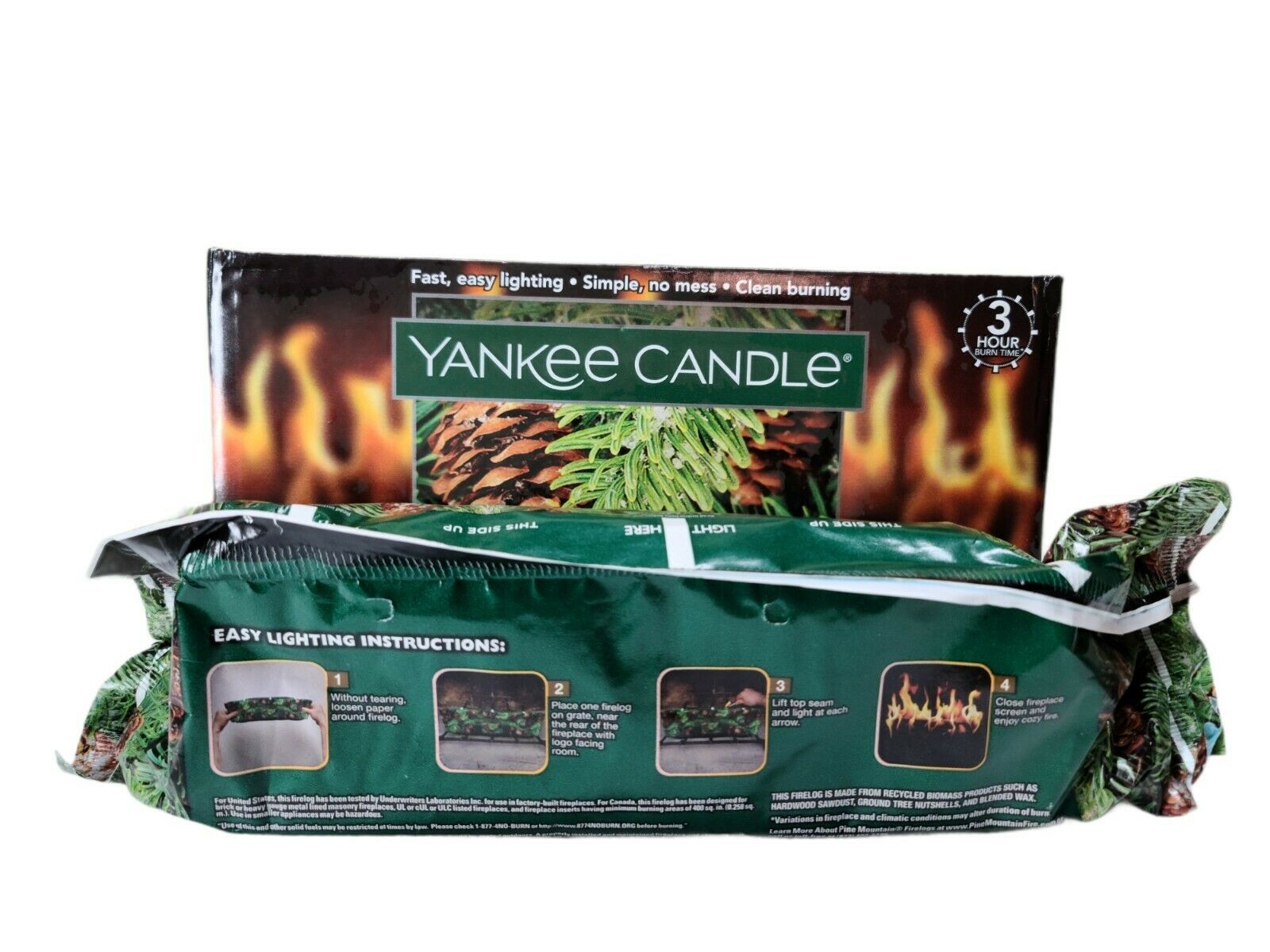 (2 logs) Yankee Candle Balsam & Cedar Firelog's - Fresh Stock Dated January 2026