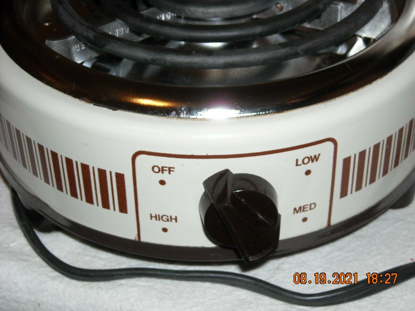 Vintage Munsey Extra Burner Hot Plate Model FB-1 Made in U.S.A. 1100 Watts 120 V - Fresh Stock Dated February 2026