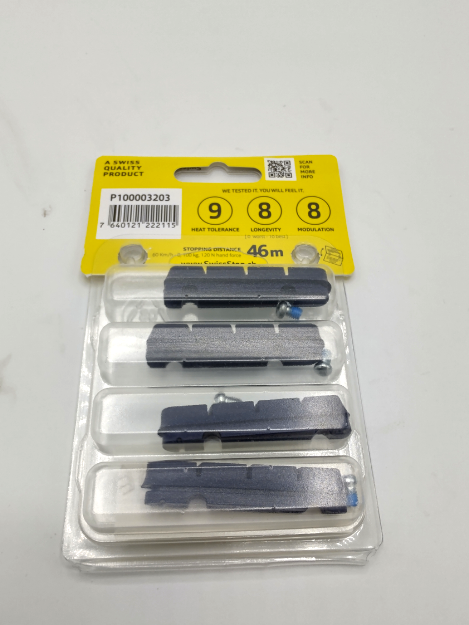 SwissStop BXP Flash Pro Alloy Rim Brake Pads Shimano/SRAM Road 4 Pads - Fresh Stock Dated December 2025