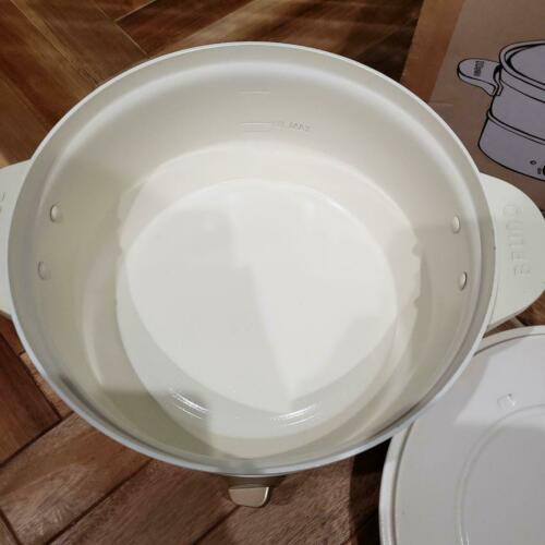 BRUNO Grill Pot White BOE029-WH Fried Food Cover Steamed Kitchen From japan F/S - Fresh Stock Dated February 2026