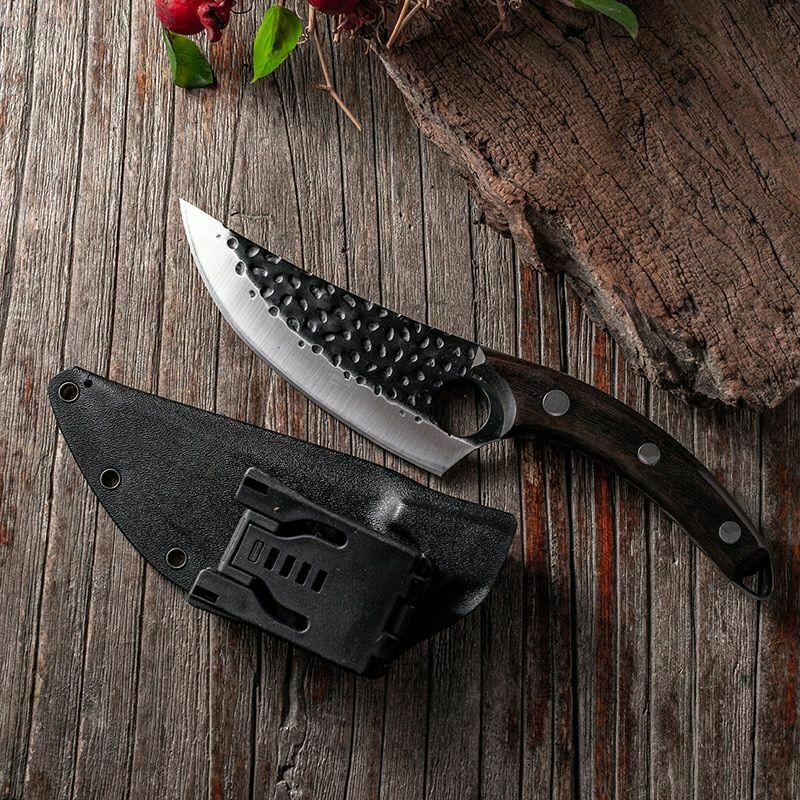 Mus™Stainless Steel Boning Knife Handmade Kitchen Meat Cleaver Kydex Sheath - Fresh Stock Dated January 2026