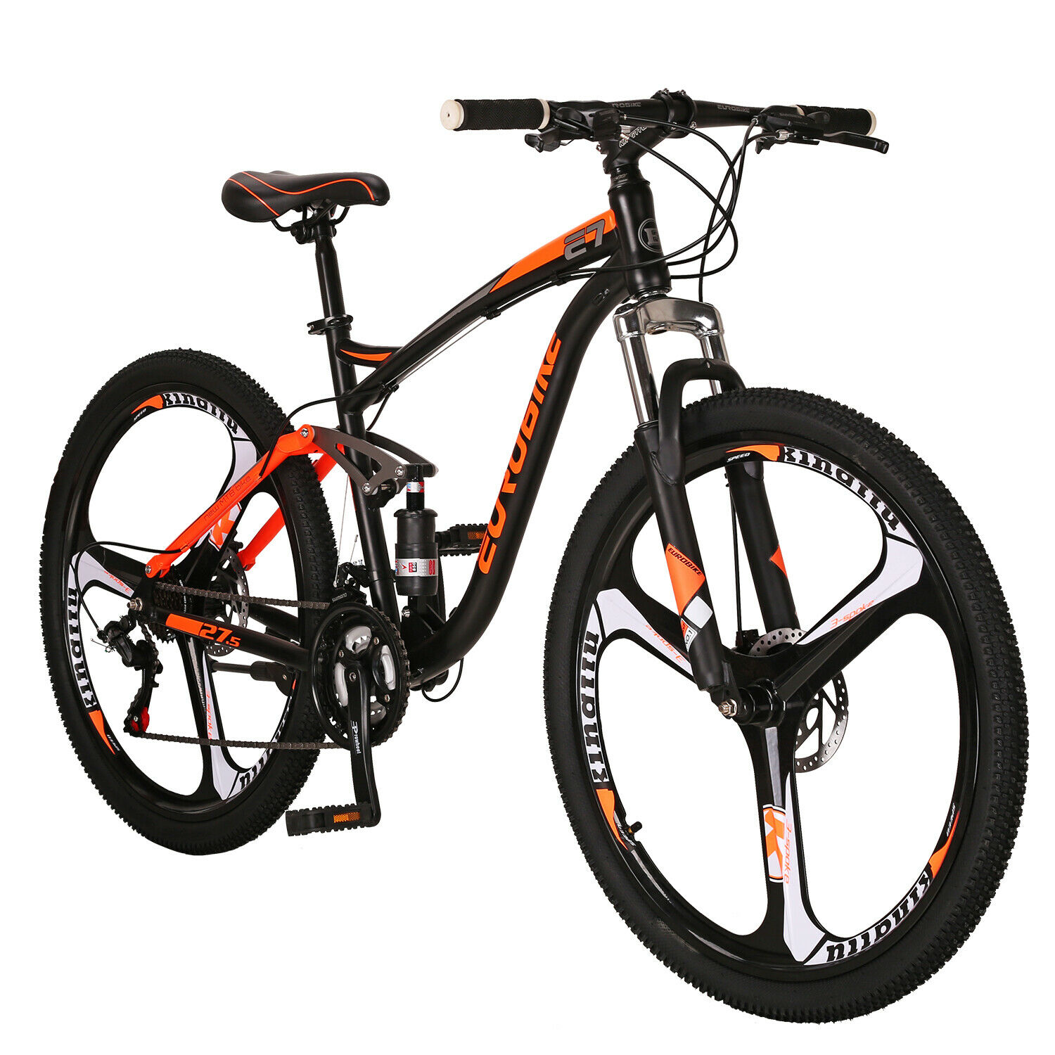 27.5” Full Suspension Mountain Bike 21 Speed Bicycle Mens Bikes Disc Brakes MTB - Fresh Stock Dated January 2026