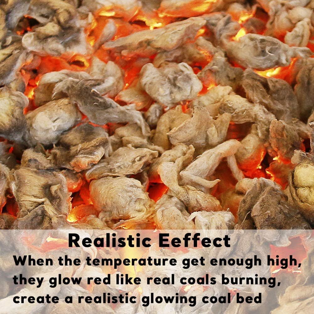 Unifalsy Gas Fireplace Embers, 6 Oz Rock Wool Glowing Embers for Gas Logs - Fresh Stock Dated January 2026
