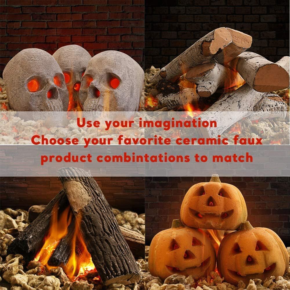 Unifalsy Gas Fireplace Embers, 6 Oz Rock Wool Glowing Embers for Gas Logs - Fresh Stock Dated January 2026