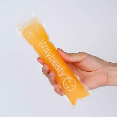 150 Pcs Disposable Ice Popsicle Molds Bags Pouch Freeze Pops Bag Zip Seals - Fresh Stock Dated February 2026