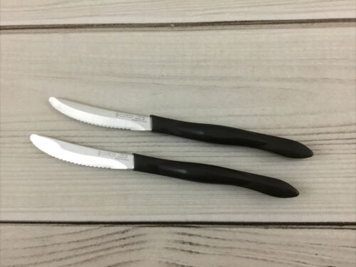 CUTCO Steak Knives 1759 KD LOT OF 2 Classic Serrated Brown Handle Made in USA - Fresh Stock Dated January 2026