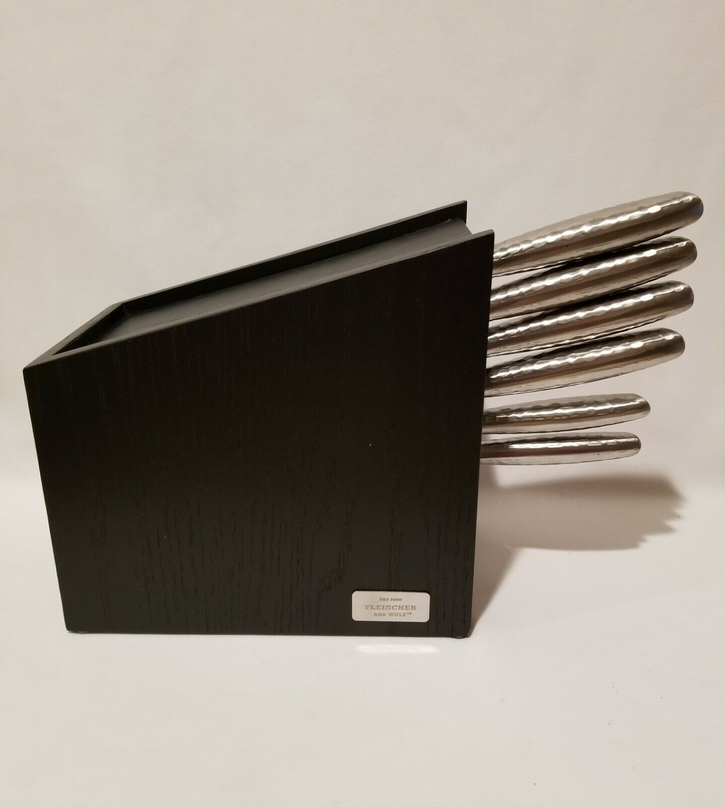 Fleischer And Wolf 7 Pc Seville Hammered Knife Set With Block New In Box - Fresh Stock Dated February 2026