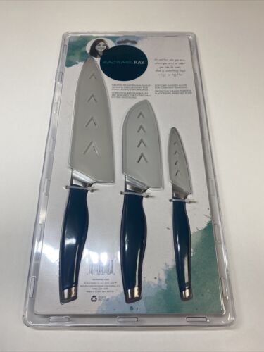 Rachael ray- Cutlery 3-piece knife set - teal - Fresh Stock Dated January 2026
