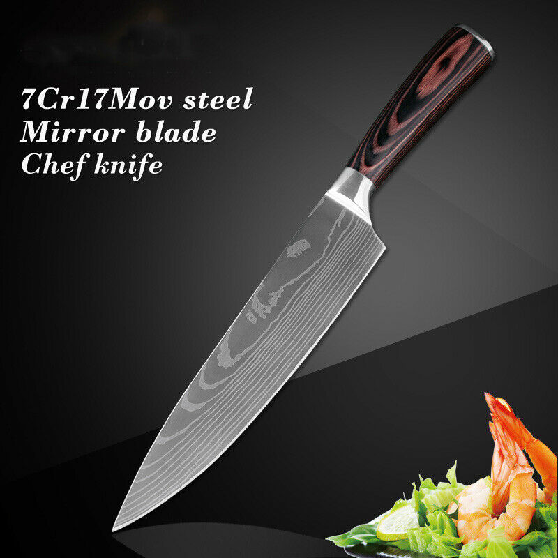 4Piece Kitchen Knife Set Damascus Style Stainless Steel Professional Chef Knives - Fresh Stock Dated January 2026